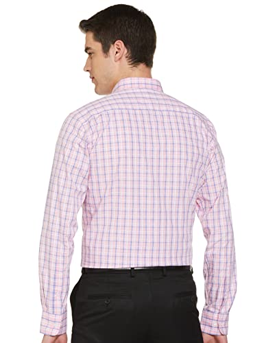 Image of Park Avenue Men's Pure Cotton Checks Pattern Slim Fit Semi Cutaway Collar Full Sleeve Formal Shirt