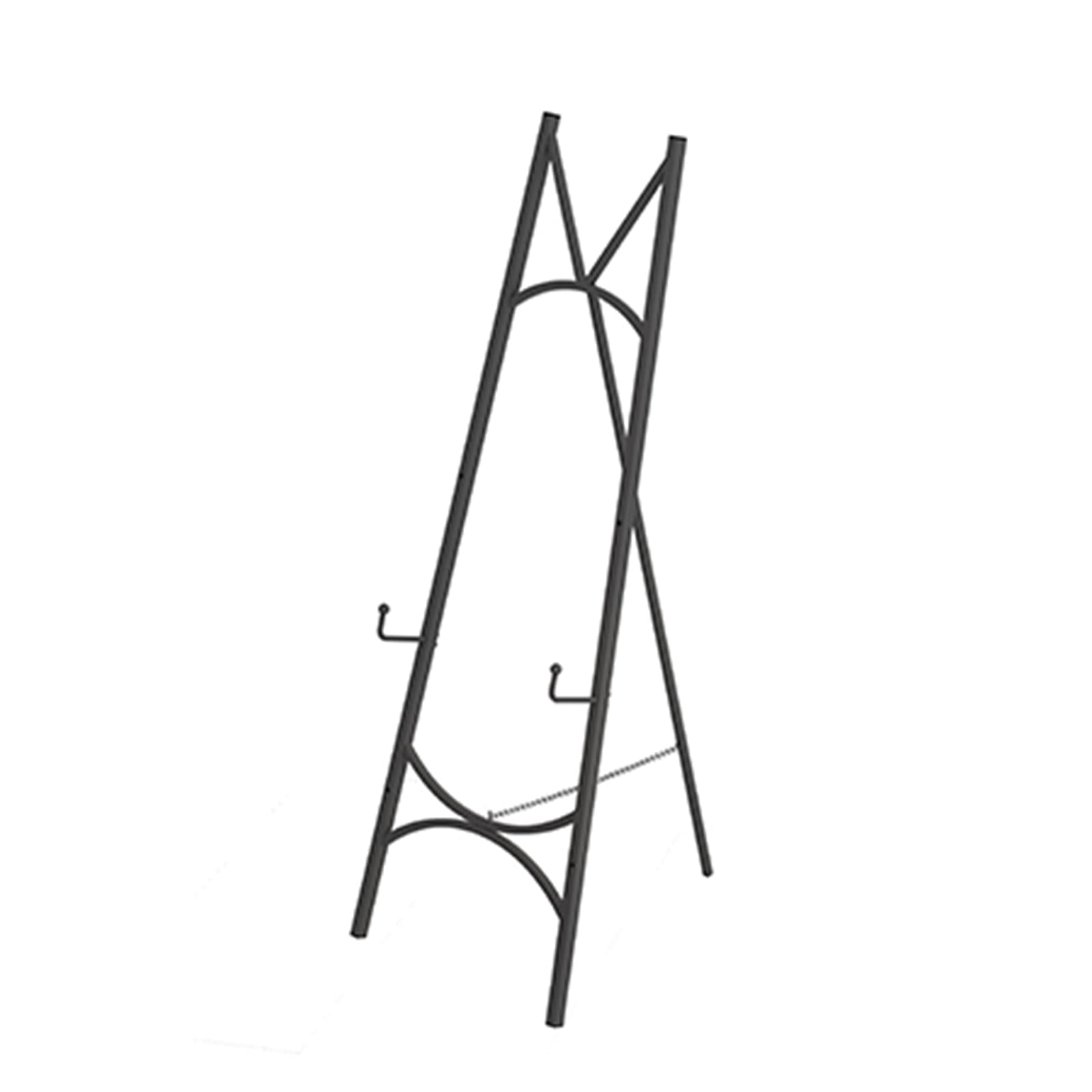 RUHEN Caballete de 120/150 cm de Alto, trípode en Forma de A, Caballete de Metal con Soporte de Lienzo Ajustable, Caballete de exhibición de Piso para Carteles de Bodas, fácil de Plegar