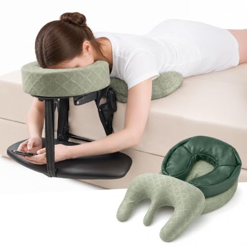 Image of Massage Headrest for Bed, Head Holder & Face Cradle with Face Down Pillow