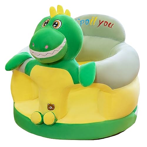 Image of Baby Sit Up Chair Cartoon Animals Plush Sofa Seat Toddler Baby Learn to Sit up Chair Sofa Washable Cover for Back Head Support Sitting Infant Seat