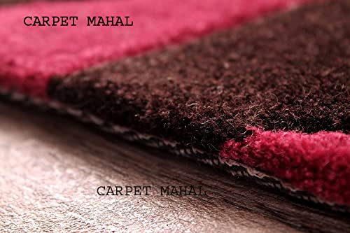 Image of Carpet Mahal Export Quality Handmade Tuffted Pure Woollen Carpet for Living Room Bedroom Size 5 x 7 feet (150X210 Cm) Color-Multi