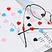 Xthrotsenk 15 Pairs Silicone Eyewear Ear Grip Eyeglasses Retainer Anti-Slip Glasses Ear Holder Heart Eyeglasses Stoppers Temple Tips Glasses Slip Preventer Multicolored Soft Hooks Retainers
