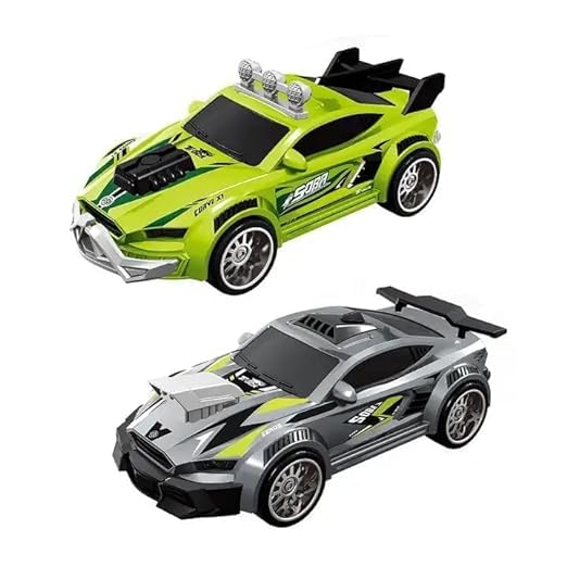 FUNVELLY Slot Car Set 2023 Racing DIY Race Track Electric Slot Game 1:43 Slot Track Racing Car with Headlights and Dual Racing, Race Car Track Sets with 2 Hand Controllers 3