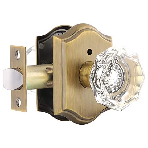 Gobrico Diamond Crystal Glass Door Knobset Cover