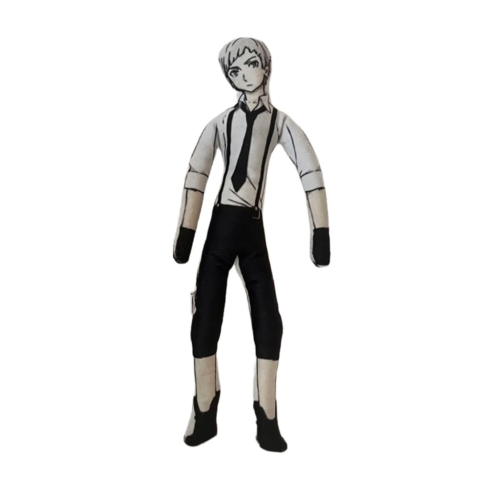 Jilijia Nakajima Atsushi Figure Funny Twistable Pillow BSD Dazai Osamu Anime Soft Stuffed Throw Figures Home Sofa Decorations Gifts for Fans 28CM