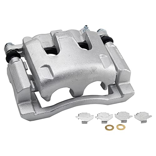 Image of TRQ Rear Brake Pad, Caliper, & Rotor Kit Ceramic Compatible with 2005-2007 Ford F-350 Super Duty 2011-2012 F-450 Super Duty