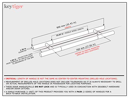 36 Inch Round Shape Stainless Steel Modern Contemporary Entry Door Handle Bar Ladder Pull Shower Glass Sliding Barn Door Interior Exterior Door Pull Push Dark Mahogany Birch Wood Brushed Ends Finish #TOP1