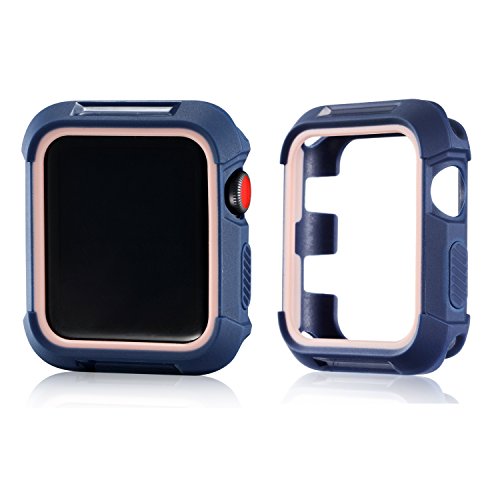 Watch Case Frame Cover Compatible with Apple Watch Bumper 38/40/41/42/44/45/49mm 1 Pack Soft TPU Ultra-Slim Protector for Series 5/4/3/2/1