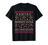Ugly Christmas Xmas Santa Schöpfkelle Kranarbeiter Job T-Shirt