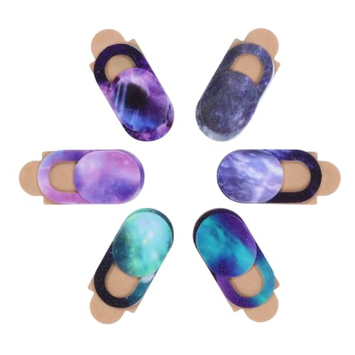 DOITOOL Lot de 6 Caches-Webcam Coulissants Étoiles Nuit pour Ordinateur Portable et Tablette, Couverture de Confidentialité Ultrafine, Protection...