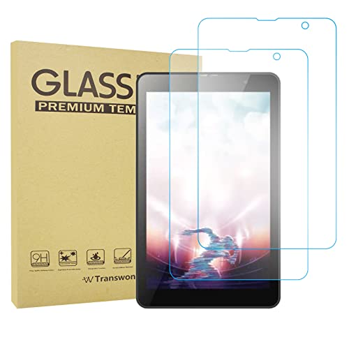 Transwon 2-Pack Tempered Glass Screen Protector for Vortex Tab 8 4G Tablet, Vortex Tab 8 4G Tablet Screen Protector, Vortex Tab 8 Tablet Screen Protector, Vortex Tab 8 4G Tablet Screen Protector Android 11