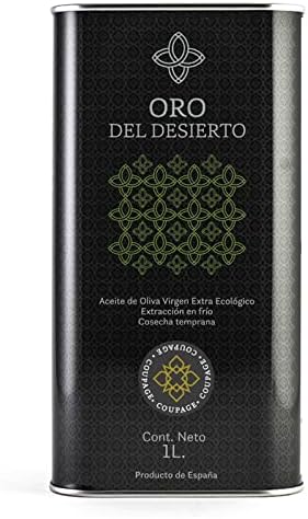 Oro del Desierto Extra Virgin Organic Olive Oil 1litre Tin