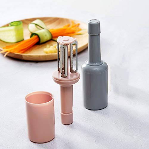 SFASTER Cortador de alimentos, cortador de verduras en espiral con 3 cuchillas giratorias, Fun Life de mano 4 en 1, cortador de verduras en espiral, cortador de alimentos para calabacín, calabacín Cover