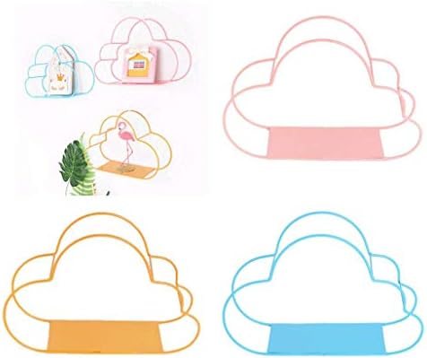 Tubayia Cloud Shape Metal Wall Shelf Floating Shelf Metal Shelf Wall Decoration for Living Room Children's Room (Pink)