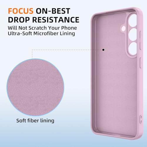 Image of Elzzi Compatible with Samsung A34 5G Back Cover with Upgraded Square Edges for Camera Protection Shockproof Flexible Matte Liquid Silicone Mobile Phone Case (Purple.)