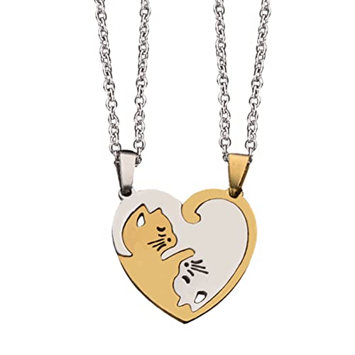 【Materiali di alta qualità】 Collana coppia realizzata in acciaio inossidabile 316L di alta qualità. Scegliamo l'acciaio inossidabile perché è una buona resistenza alla corrosione, un bell'aspetto, nessuna deformazione a lungo termine, nessuno scolorimento e impermeabile.