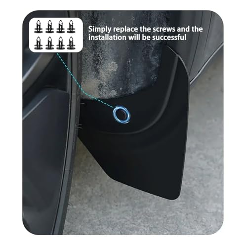 Guardabarros Tesla Model Y Juniper 2025 sin perforación para una protección limpia 4