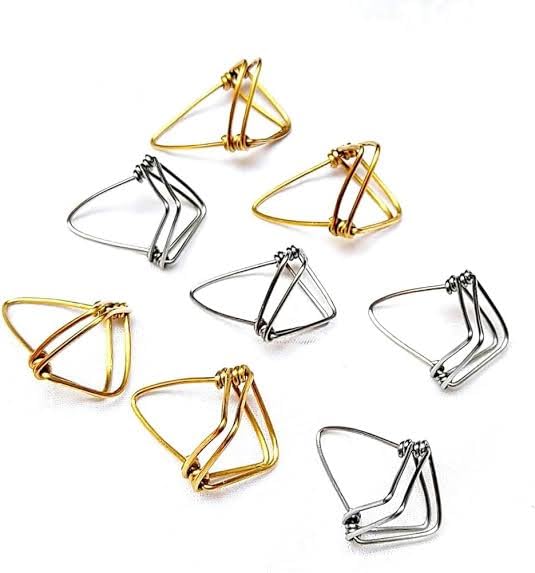 Premium Combo of Sitar Double Wire Brass Mizrab (Mejrab/Mezrab) – Traditional Finger Pick for Sitar Players 6 pcs Pure Brass + 6 PCS Iron Mijrab handmade Gift item l58-image-44