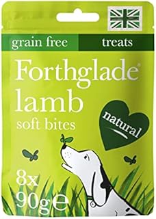 Forthglade Natural Dog Treats - Grain Free Soft Bites Lamb (8 x 90g) Resealable Bags