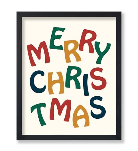 Poster Master Merry Christmas Print - Holiday Poster - Typography Art - Minimal Wall Design - Trendy Gift for Men & Women - Decor for Bedroom, Dorm or Living Room - 16x20 UNFRAMED Wall Art