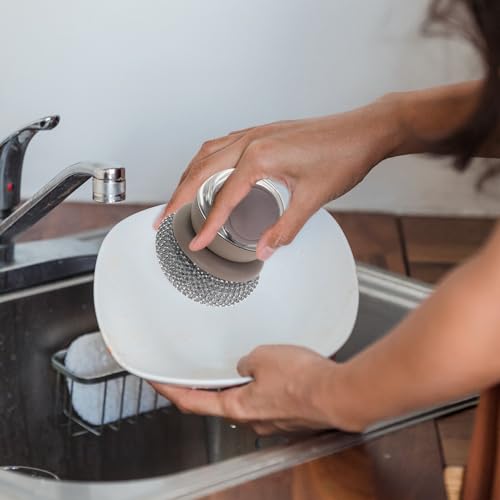 IMIKEYA Lavador De Pratos De Metal Esfregão De Lã De Aço Lavadores De Pratos De Cozinha Com Alça Esc