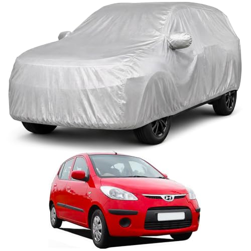 Image of AutoStory i10 Car Cover | Dustproof Lightweight Car Body Cover | Custom Fit for Hyundai i10 2007-2017 | Mirror Pocket | Lightweight | Indoor & Outdoor | Mirror Pockets, Elastic Bottom