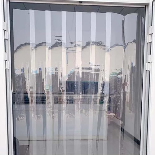 Rideau de porte isolant PVC transparent résistant aux intempéries pour garage