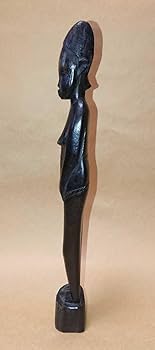 Amazon.co.jp: アフリカ 木製 人形 木彫り人形 工芸品 30年ほど