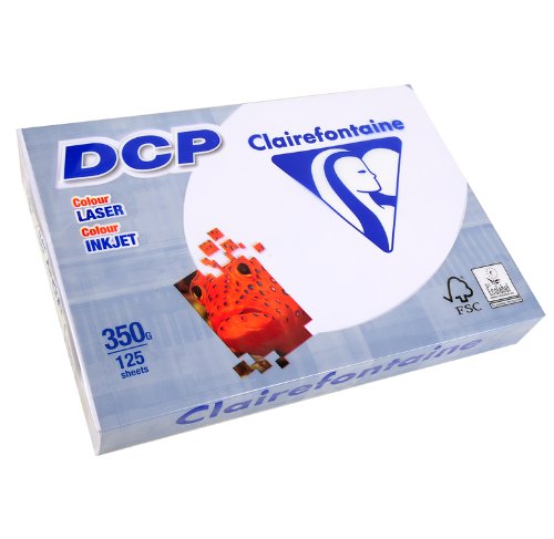 Lot de 4 Ramette de 125 feuilles de papier DCP blanc, A4, 350 g/m²