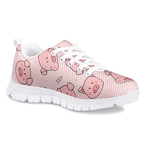 Jeiento Lightweight Sneakers Boys Girls Sport Walking Running Shoes For Little Kids Causal Travel Walking Pink Pig,Us 2 #TOP1
