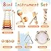 Toddler Musical Instruments Sets, Montessori Wooden Percussion Educational Baby Musical Toys Xylophone Maracas Tambourine for 2 3 4 Year Old Girls Boys Christmas Stocking Suffers Gifts for Kids