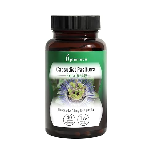 PLAMECA Capsudiet Pasiflora, Relajación, Máxima Concentración, 40 Cápsulas Vegetales