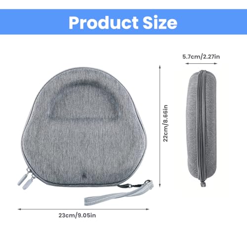 Image of ZORBES Compatible with Apple AirPods Max 2 /1 (2026 /2024 /2020), Bluetooth Earbud Carry Case EVA Hard Shell Protective Storage Case with Hand Strap, Anti-Scratch Plush Liner, Fashion Earbud Organizer