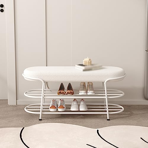 Tabouret de douche pour douche intérieure compact et banc à chaussures en velours - 7