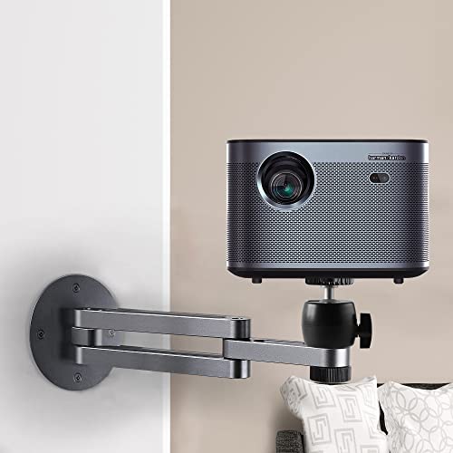 Liboer Projector Bracket Foldable Adjustment Aluminum Alloy Wall Mount Stand, 360 Degrees Rotation, Up And Down 45 Degrees, Metal Projector Ceilimg Mount Holder #TOP4