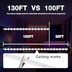 DAYBETTER LED Strip Lights 130ft Lights Strip for Bedroom, Desk, Indoor Room Bedroom Brithday Gifts RGB Decor with Remote and 24V Power Supply - Image 2