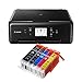 Produktbild Canon Pixma TS6250 TS-6250 All-in-One 3-in-1 Farbtintenstrahl-Multifunktionsgerät (Drucker, Scanner, Kopierer, USB, WLAN, Apple AirPrint) Schwarz + 5er Set IC-Office XXL Tintenpatronen