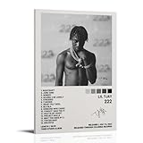 JINZE Lil Tjay Poster 222 Album Cover Poster for Room Aesthetic Canvas Wall Art for Teens Room Decor 12x18inch(30x45cm), Frame-style-1