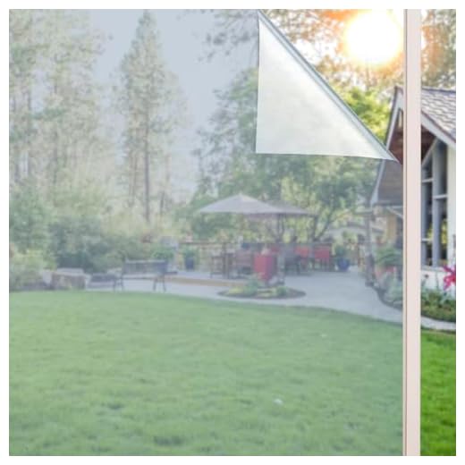 One Way Window Privacy Film Sun Blocking Window Tinting Film for Home Heat Control Mirror Tint Film Static Cling Reflective Solar Window Film 11.8 x 78.7 Inches, Silver