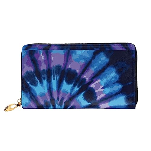 Portefeuille en cuir chic zippé violet et noir pour cartes de crédit raffinées