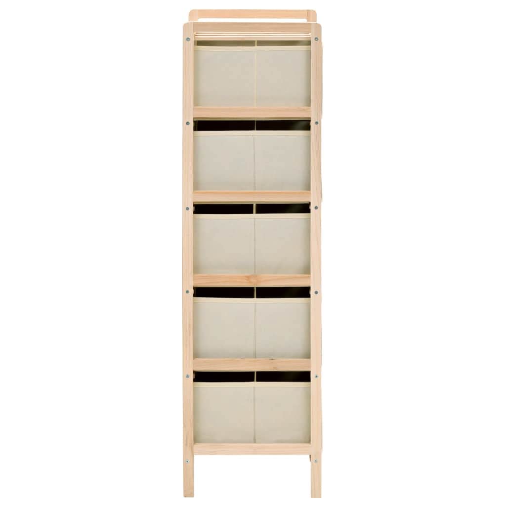 ZEYUAN Armadietto in Cedro con 5 Cesti in Tessuto Beige,Mobili,Armadietti e portaoggetti,Armadietti e stipi(SPU:246434)