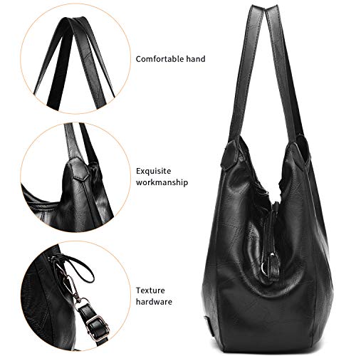 image for ERFEI Hobo Bags for Women Large Designer Handbag Bucket Purse Leather 
