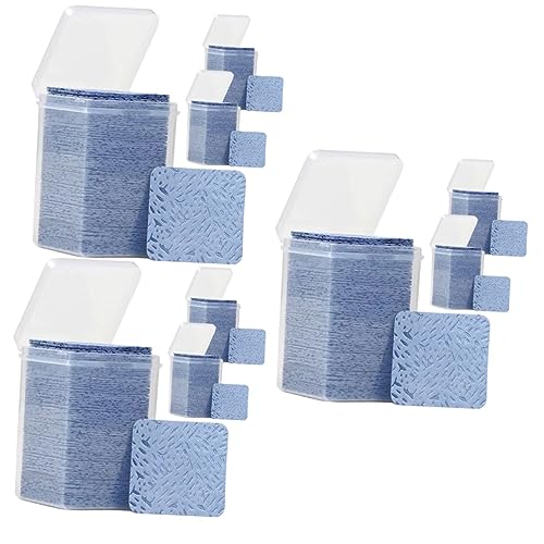 FOMIYES 3sets Eyelash Extension Cotton Cleaning Pads Residue Ideal for Cosmetology School Travel Size 3box*3