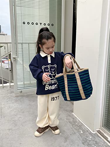 Girls Polo Sweater Winter Children's Thickened top Girl's Casual Clothes2