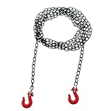 TAODAN 100cm Miniature Metal Trailer Chain with Tow Hook Decorative Accessory Remote and App Controlled Vehicles Part