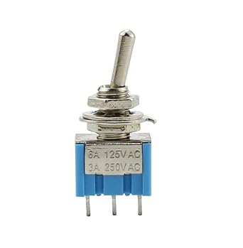 5pcs 10pcs MTS-102 MTS-103 Toggle Switch 6A 125VAC on on SPDT 6mm Mini Switch DPDT on Off on Waterproof Cap Color MST-103, Size 5pcs