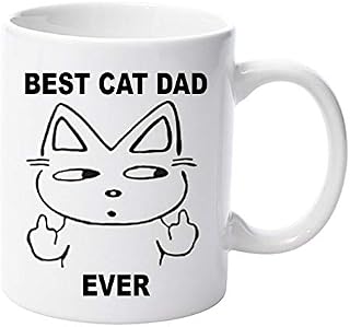 Best cat dad Ever Large cat 11oz Ceramic Mug Gift Xmas Birthday Christmas Fathers Day