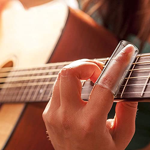 2 Stück Gitarre Slide Set Glas Slide und Edelstahl Slide Instrument Zubehör für E-Gitarre, Gitarre, Bass, Ukulele oder andere Saiteninstrumente