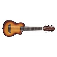 Striking Open Pore Light Brown Sunburst Finish – A natural open-pore light brown sunburst top with natural open pore back & sides that highlights wood grain and delivers a premium artisan appearance. Tenor 6-String Piccolo Body – Compact 17-inch (432...