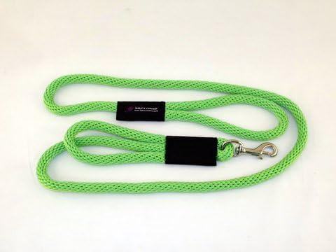 Soft Lines PSS11010LIMEGREEN 2 Handled Sidewalk Safety Dog Snap Leash 0.62 in. Diameter by 10 Ft. - Lime Green